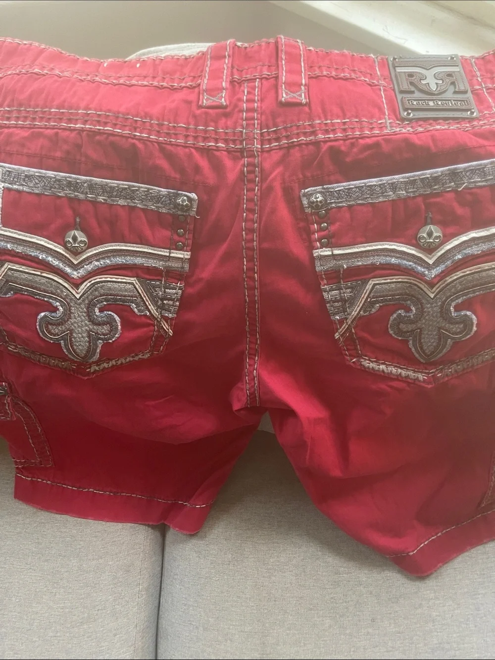 Rock Revival Men’s Crimson Cargo Shorts